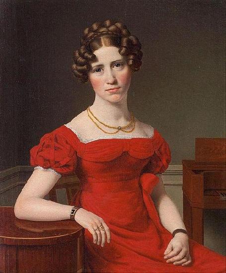 Christoffer Wilhelm Eckersberg Portrait of Louise Christiane Fugl